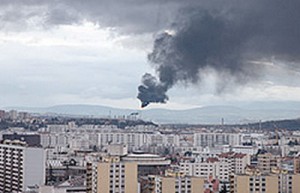 pollution from a chimney affects many people